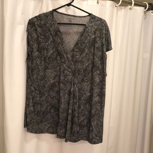 Matte Jersey Pleat-Front Top